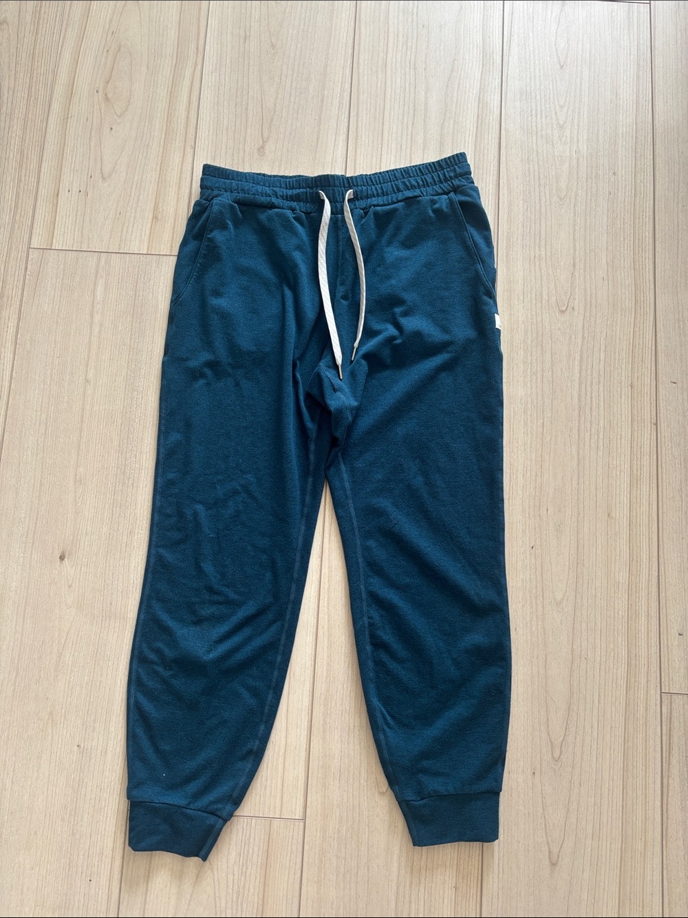 Vuori Teal Drawstring Jogger Pants with White Cord